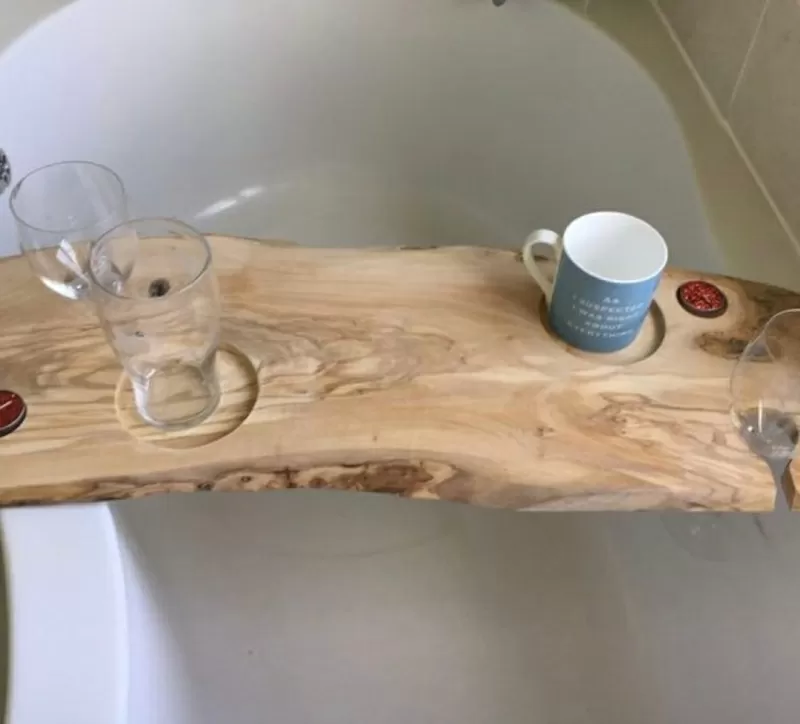 Деревянный поднос(полка)для ванны 3